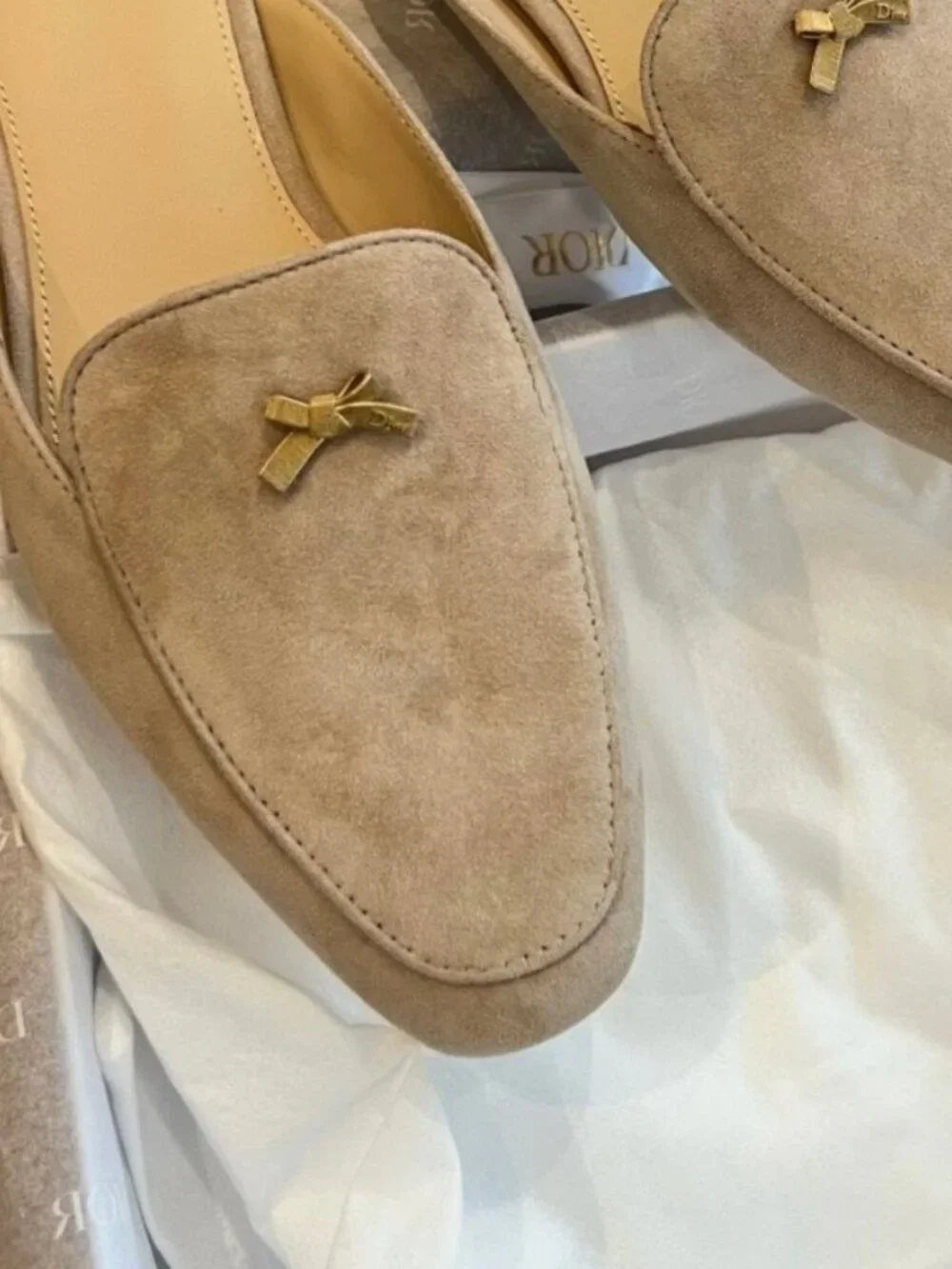 Dior Suede Mules Nude EU 38 - Picture 3 of 4